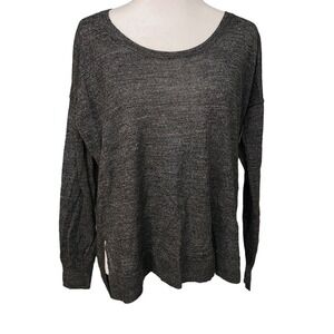 Madewell Womens Pullover Knitted Sweater Long Sleeve Round Neck gray Size XS